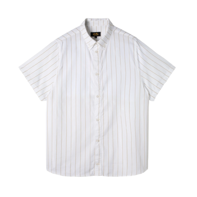 Moorehouse Short Sleeve Shirt Khaki Stripe